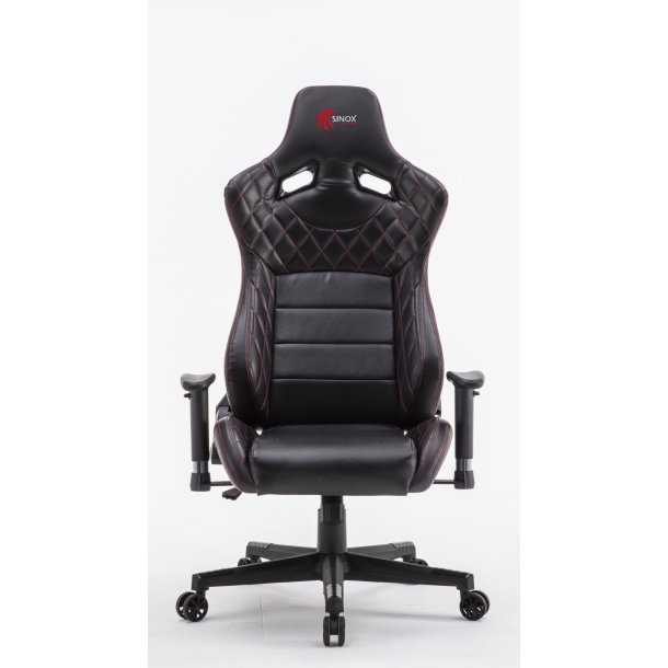 Sinox SXGC300 Gaming stol sort med røde syninger - Gaming stol - Klik1Stik